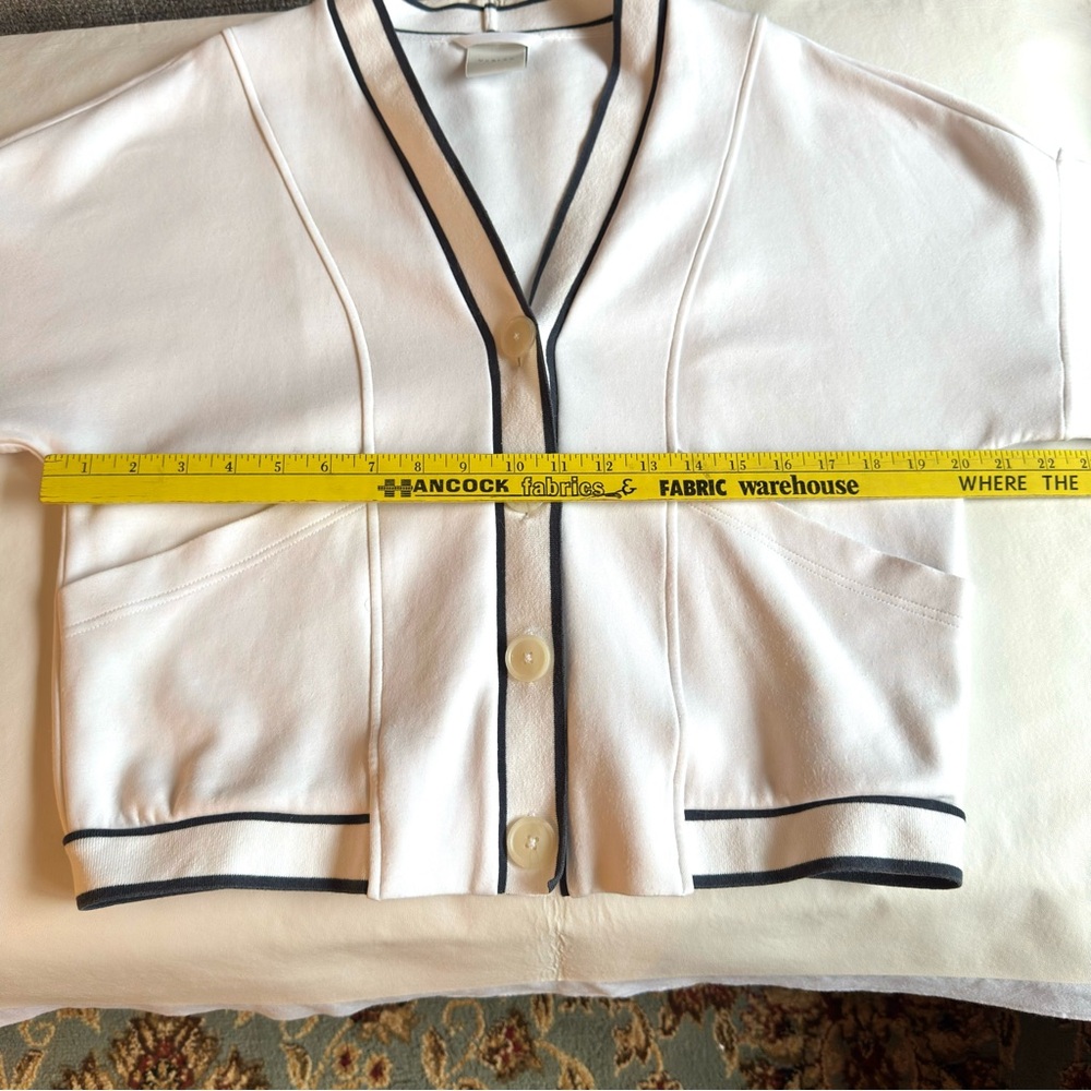 Varley Decker Off Court Sweatshirt Cardigan White XS - Picture 13 of 13